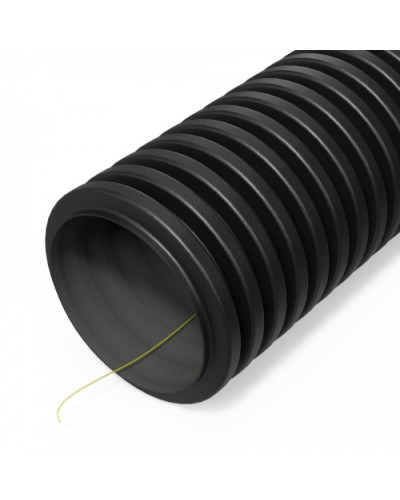Труба гофрированная двустенная ПНД гибкая тип 450 (SN29) стойкая к ультрафиолету с/з черная d40 мм (100м/уп) Промрукав (PR15.0316) в Самаре Труба гофрированная Pintop.ru