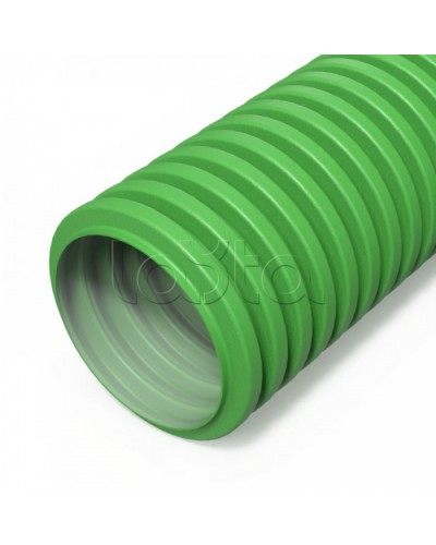 Труба гофрированная двустенная ПНД гибкая вентиляционная зеленая (RAL 6029) d75 мм (50м/уп) Промрукав (PR15.0297) в Самаре Труба гофрированная Pintop.ru