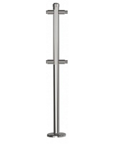 Стойка стационарная хромированная Ростов-Дон ОБ1/2-2-180 ХРОМ в Самаре Ограждения Pintop.ru