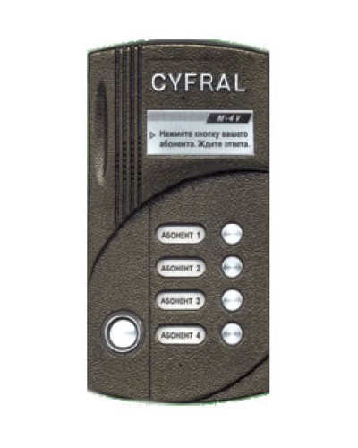 Блок вызова видеодомофона на 4 абонентов Цифрал M-4M/TVС в Самаре Блоки вызова многоабонентные Pintop.ru