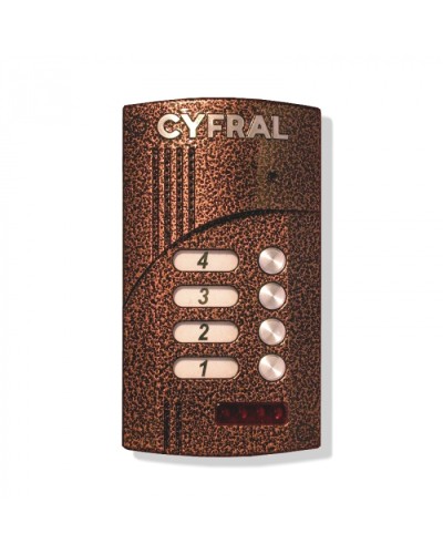 Блок вызова видеодомофона на 4 абонента Цифрал M-4.2/VС в Самаре Вызывные аудиопанели малоабонентные Pintop.ru