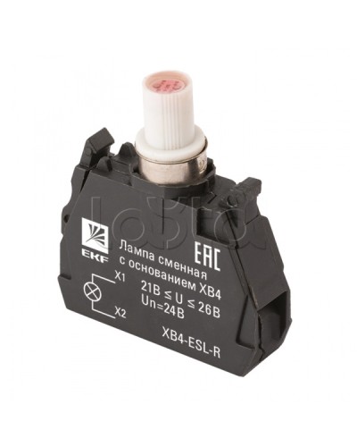 Лампа сменная c основанием XB4 красная 24В EKF PROxima (XB4-ESL-R) в Самаре Источники света(Лампы) Pintop.ru