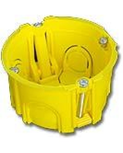 Коробка подрозеточная в стену для суппорта 45x45, желтая TWT TWT-BX45x45-YL в Самаре Распределительные коробки Pintop.ru