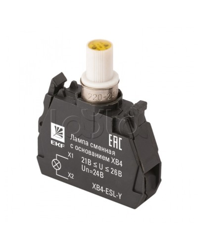 Лампа сменная c основанием XB4 желтая 24В EKF PROxima (XB4-ESL-Y) в Самаре Источники света(Лампы) Pintop.ru