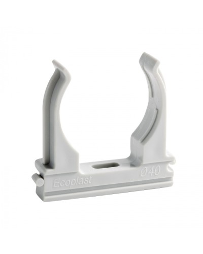 CF40G Держатель (клипса), без галогена, для труб D40мм (10шт) Экопласт (41740-10HF) в Самаре Держатели, клипсы, скобы Pintop.ru