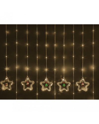 Гирлянда Navigator 95 013 NGF-D035-02 (бахрома звезды и фигурки CW 3*0.6м IP20) в Самаре Источники света(Лампы) Pintop.ru
