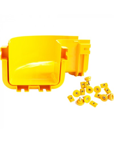 Горизонтальный поворот 90° оптического лотка 600 мм, желтый LANMASTER (LAN-OT600-HC90/NC) в Самаре Аксессуары для лотков Pintop.ru