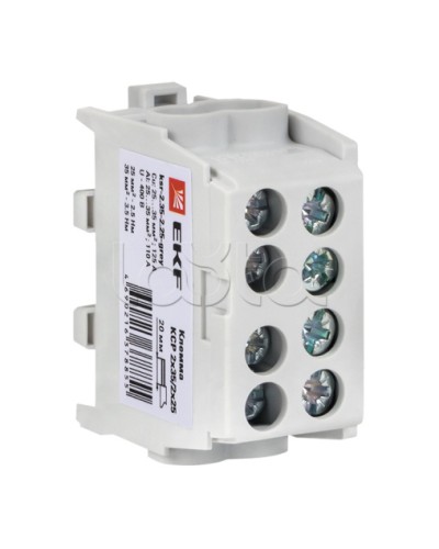 Клемма распределительная КСР с двойным винтом 2x35/2x25 серая EKF PROxima (ksr-2.35-2.25-grey) в Самаре Клеммные колодки Pintop.ru