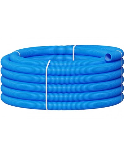 Вентиляционная труба гибкая двустенная для воздуховода (ПНД) D90мм цвет голубой(1шт=50м) Экопласт 803090TR-1 в Самаре Гладкая труба Pintop.ru