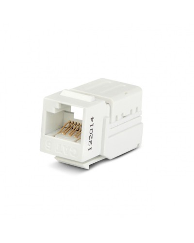 Вставка Keystone Jack RJ-45(8P8C) Hyperline KJNE-8P8C-C6-90-WH в Самаре Модули Keystone Pintop.ru