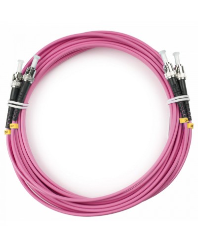 Шнур оптический duplex ST-ST 50/125 mm OM4 5м LSZH Cabeus FOP-50-OM4-ST-ST-5m в Самаре Патч-корды оптические Pintop.ru