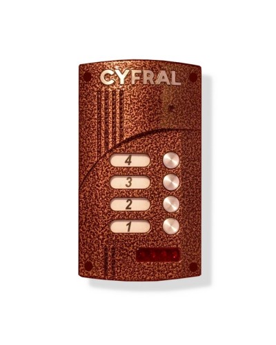 Блок вызова видеодомофона на 4 абонента со встроенным коммутатором Цифрал M-4.1M/VC в Самаре Блоки вызова многоабонентные Pintop.ru