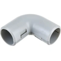 CI32G Угол 90 гр.(2част.) для труб D32мм, белый (1уп = 10шт) Экопласт (41232-10W)